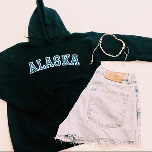 Alaska Black Hoodie Sweatshirt